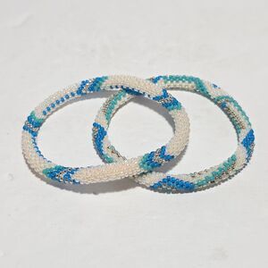 2 Sashka 8" Beaded Bracelets Handmade